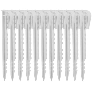 Toyvian tent stake with top hook design secures lines for stable tarps