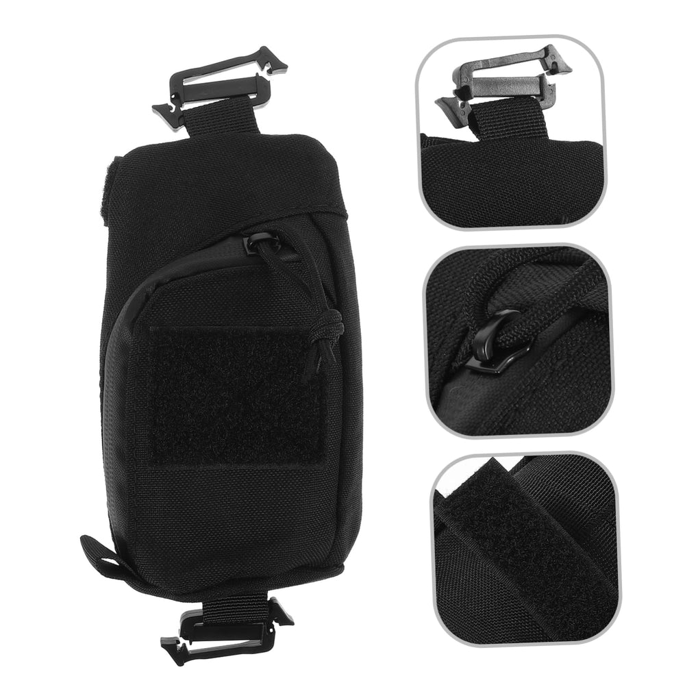 Toyvian tool bag attached to a shoulder strap for easy hiking organization.