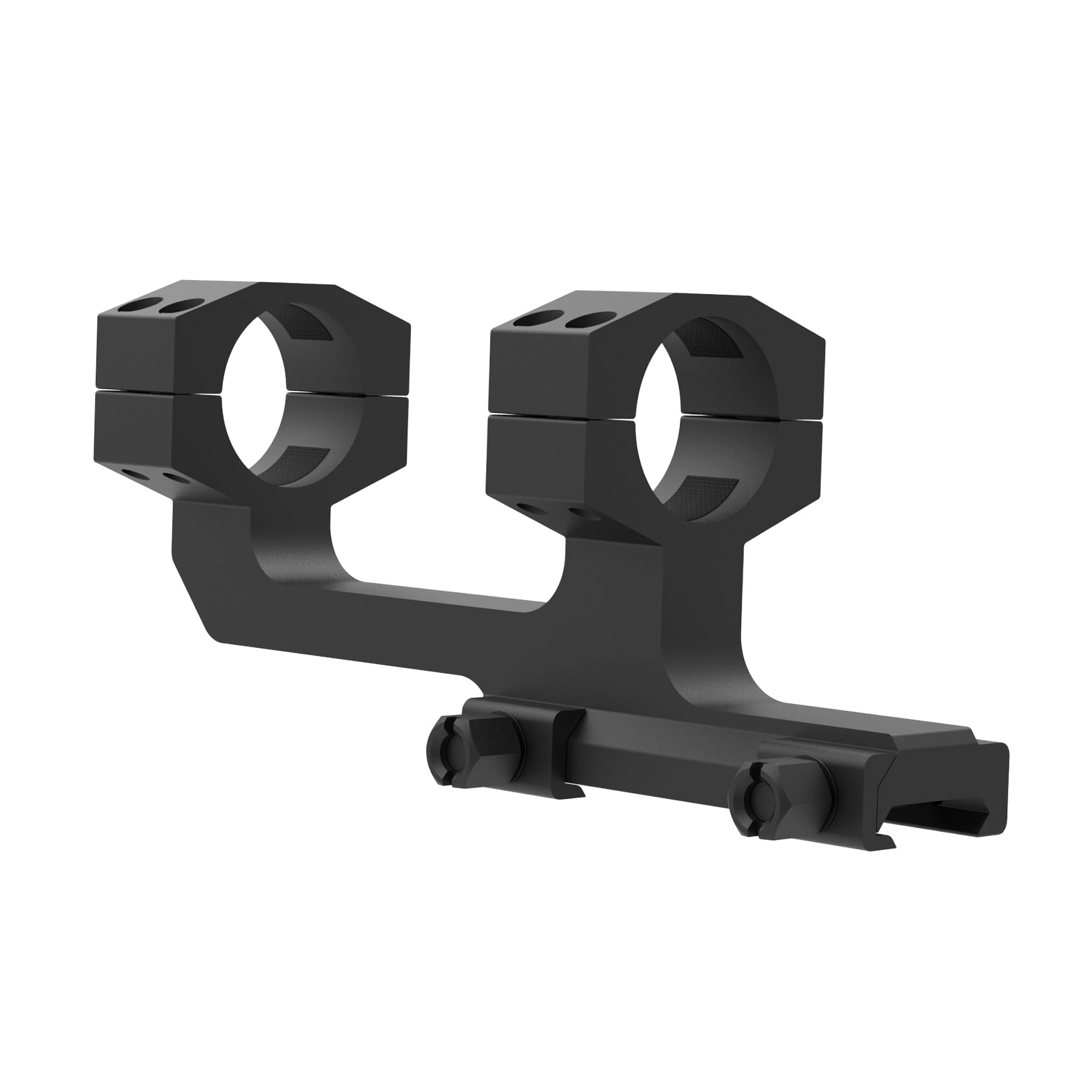 TPO 30mm mount demonstrating four screws per ring retention.