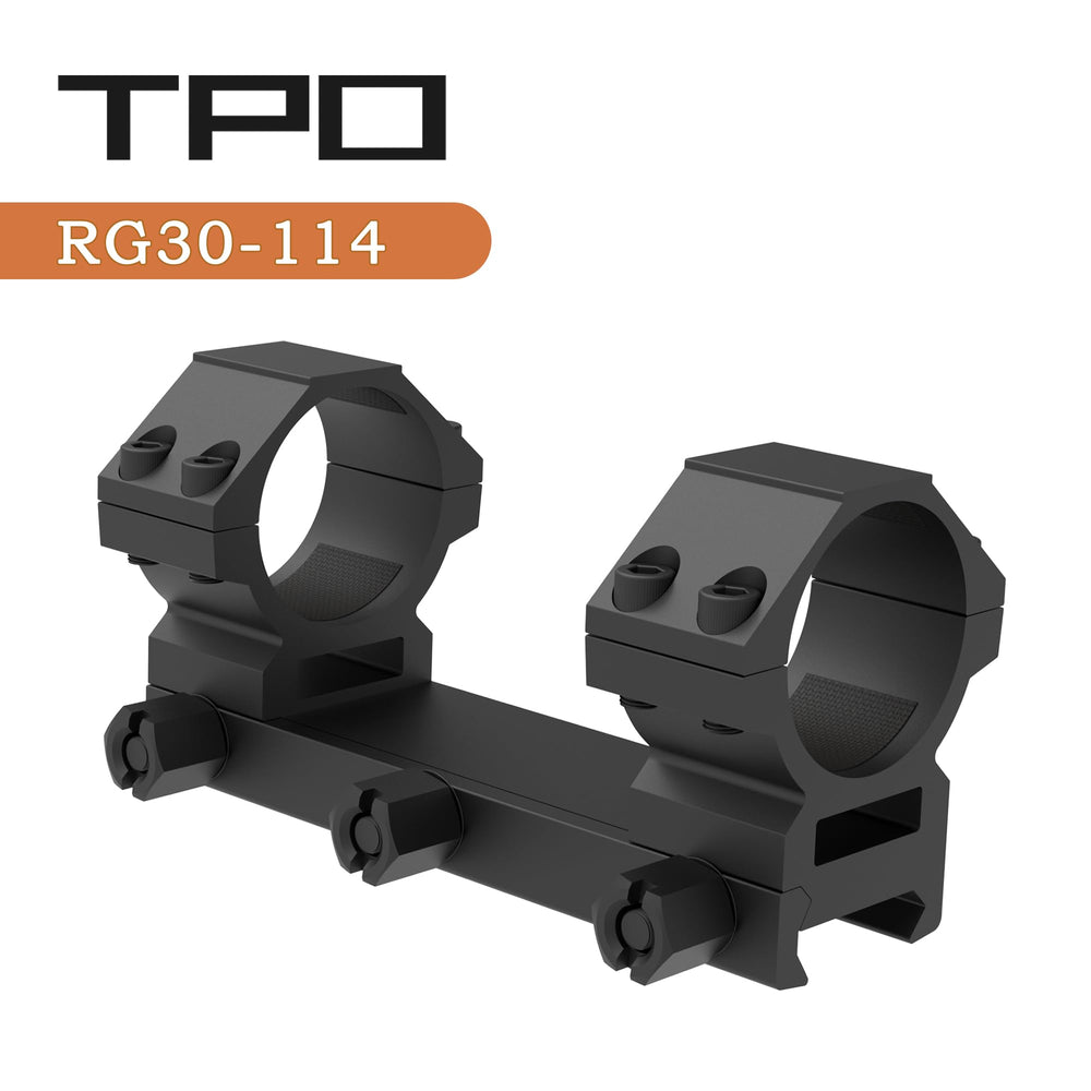 TPO 30mm scope ring mount on standard Picatinny rail for secure fit