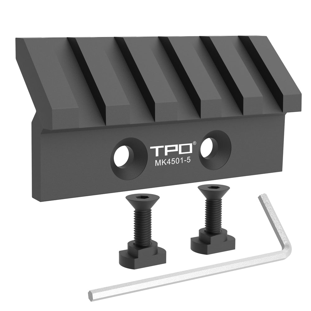 TPO 45 Degree offset rail mount on M-LOK for quick-access attachments