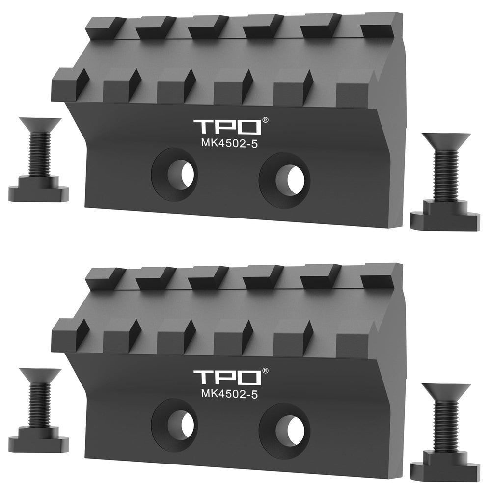TPO 45-degree offset rail mount for M-LOK enables rapid light or optic placement.