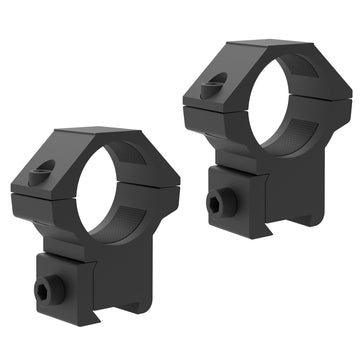 TPO AG25-M105 dovetail rings close-up showing secure clamp for stable optics.