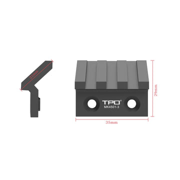 TPO 21mm Picatinny compatibility for secure attachments.