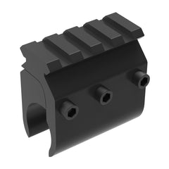 TPO three-piece barrel mount set provides stable attachment with triple-screw clamp.