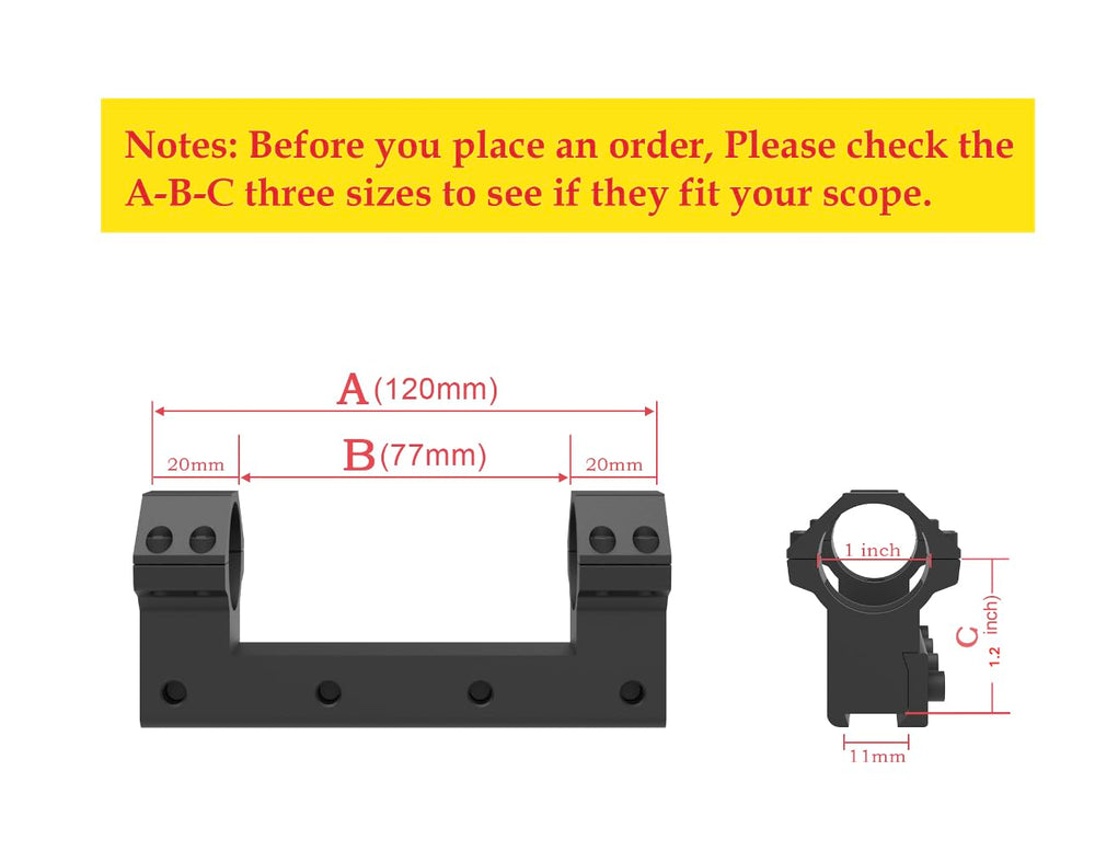 TPO four-screw per ring system delivers strong grip to maintain zero.