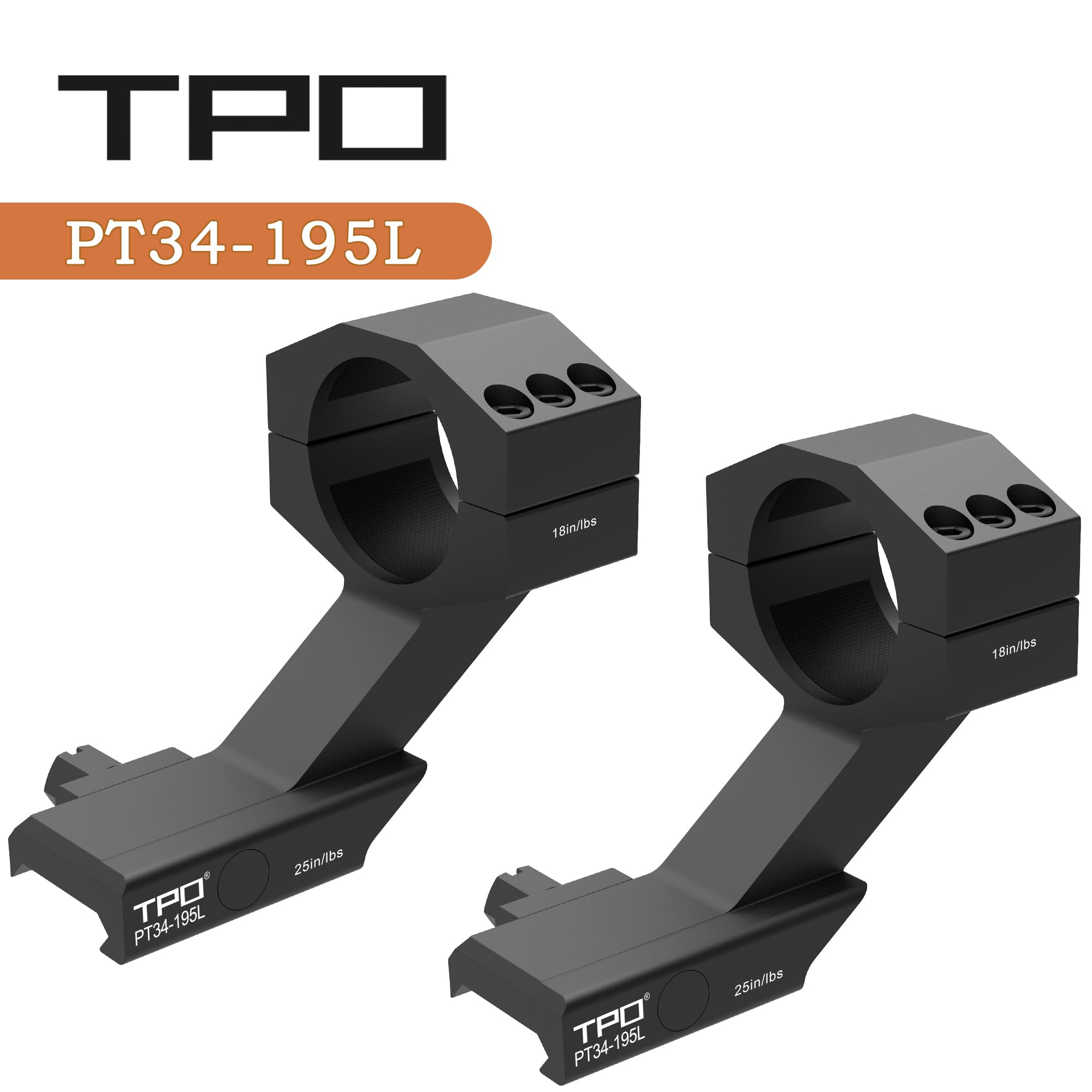 55mm high-profile mount elevates the optic for easier alignment