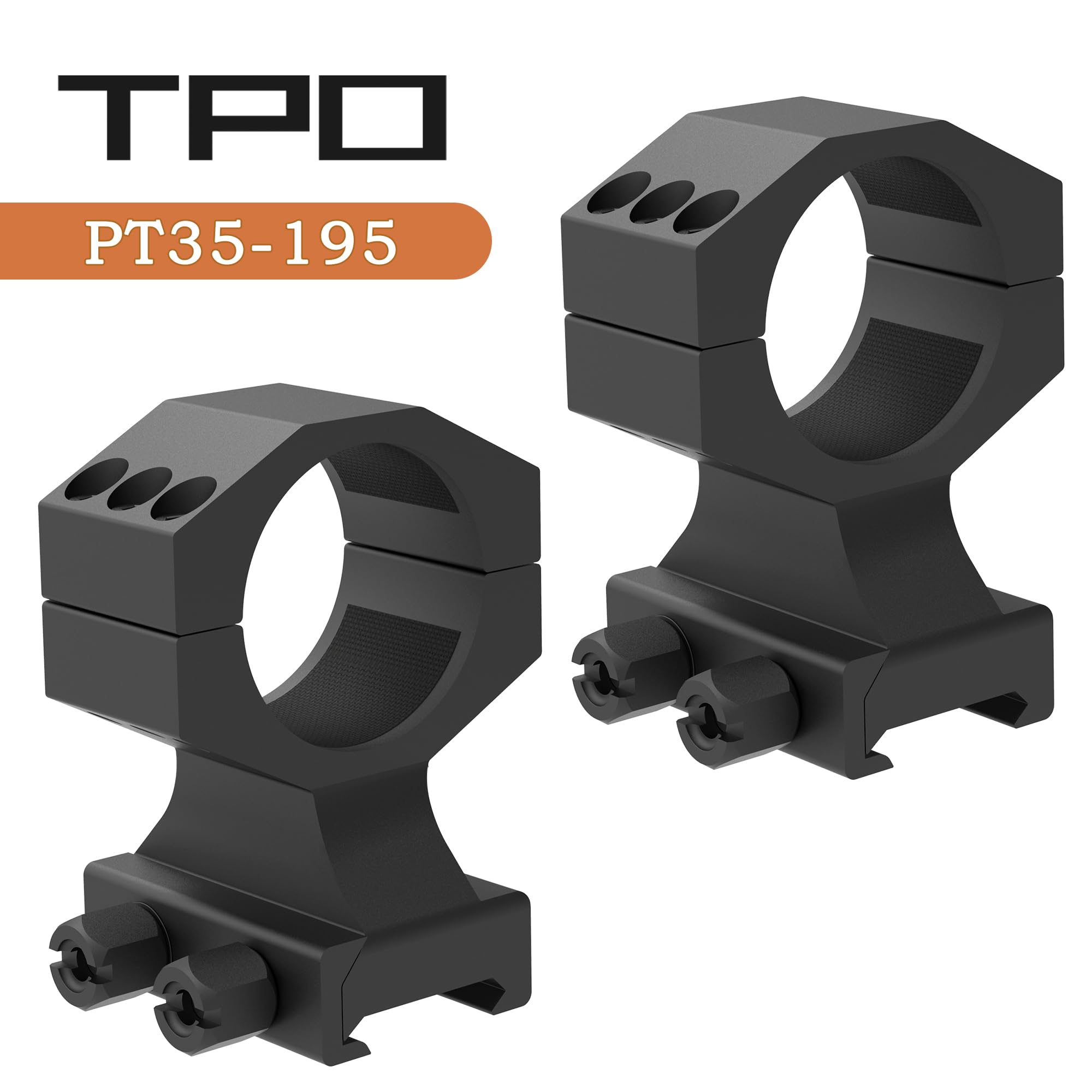TPO GIII tape-cushioned rings prevent scope slippage during movement.