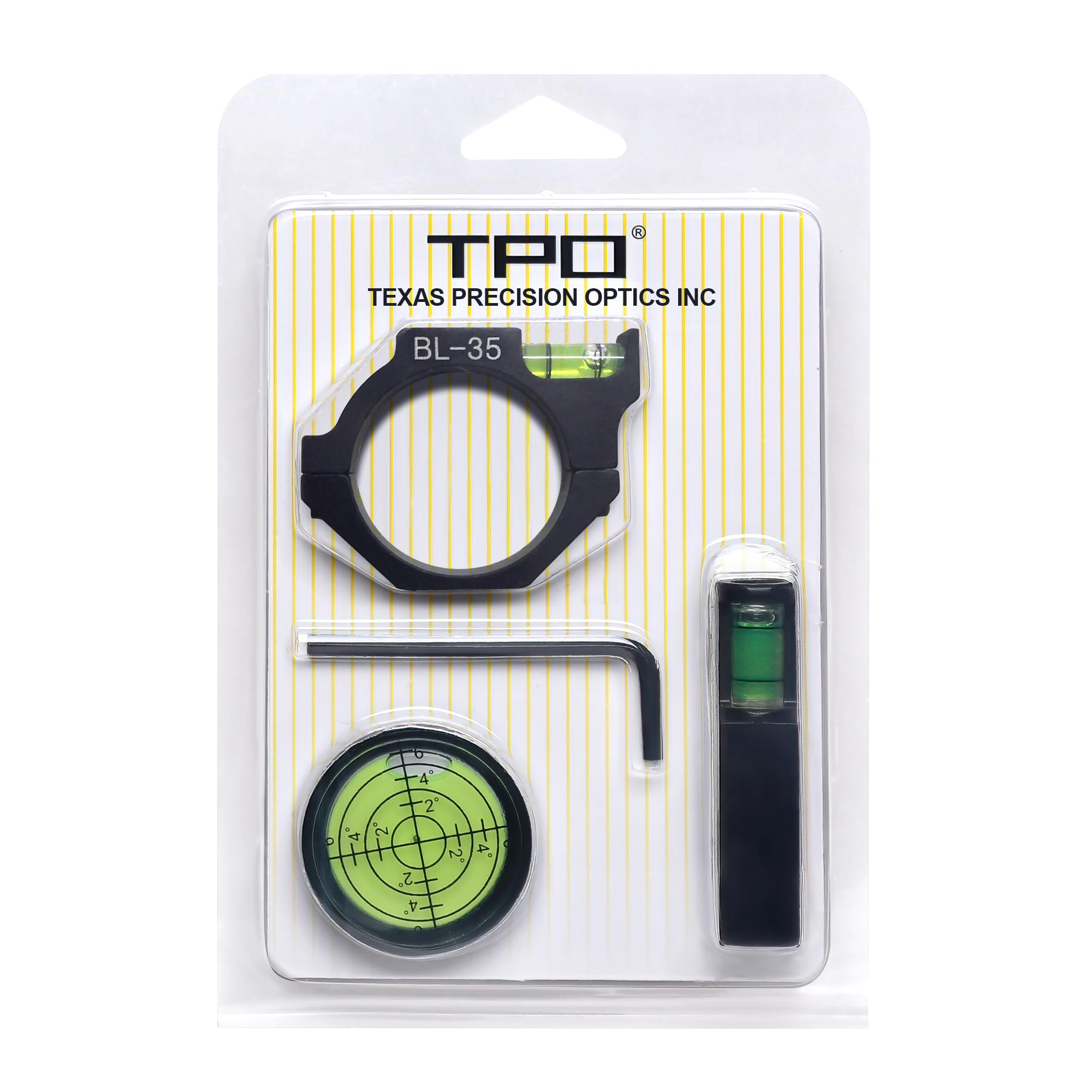 TPO long-range setup aid helps consistent aiming in variable conditions.