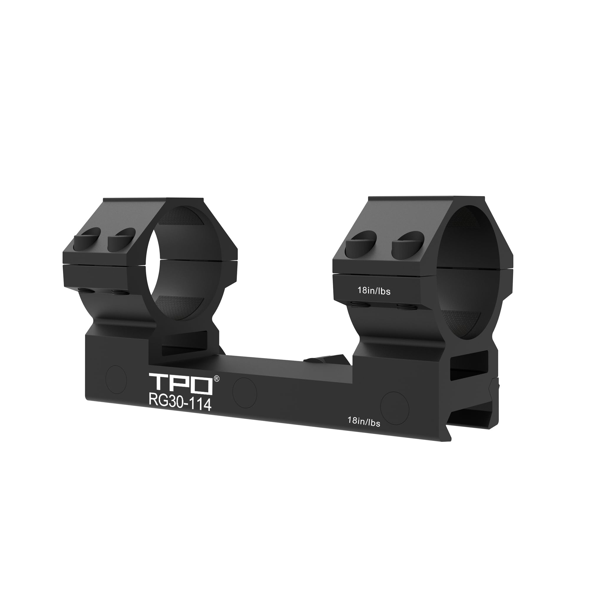 TPO matte black anodized finish resists corrosion and glare