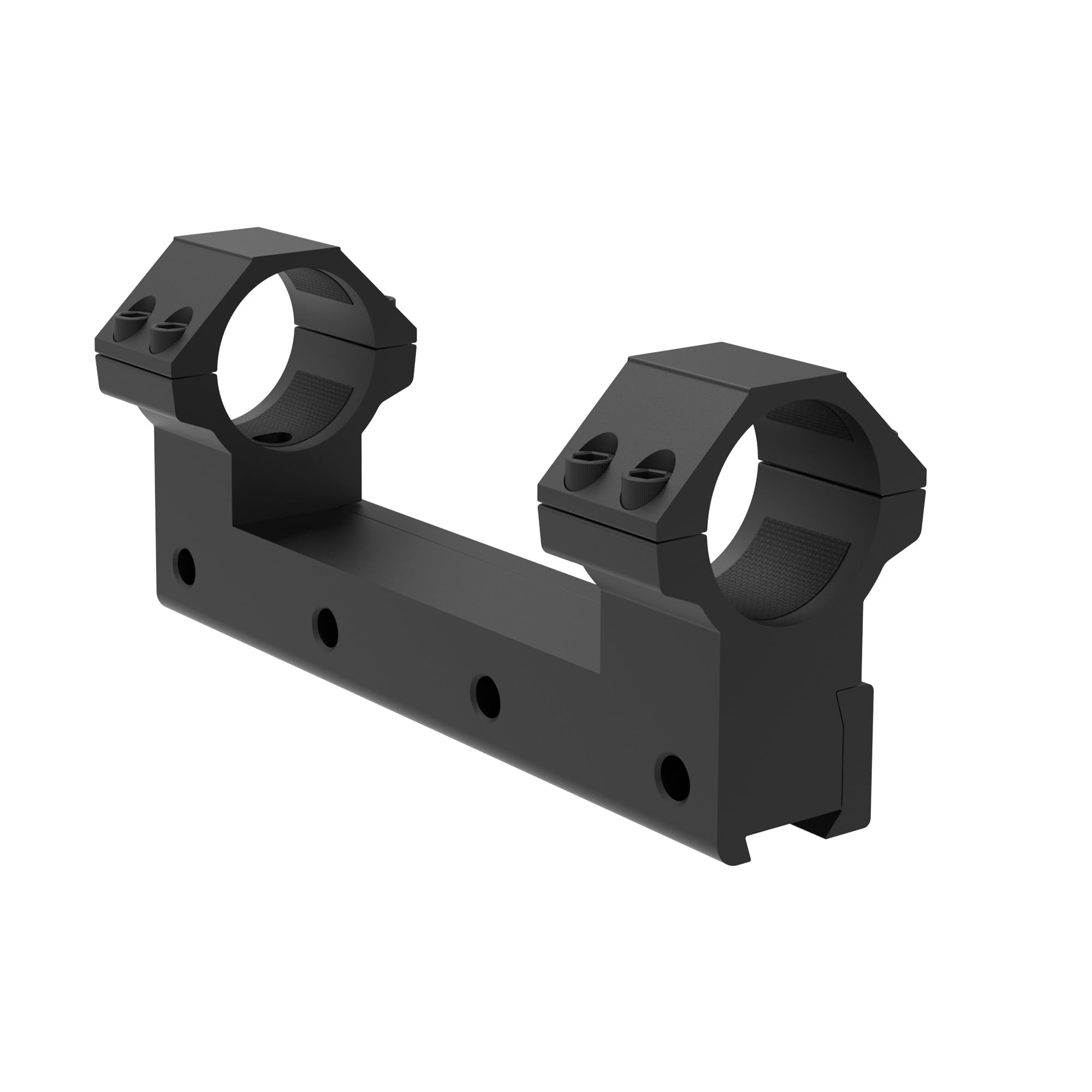 TPO matte black anodized finish reduces glare and resists corrosion.