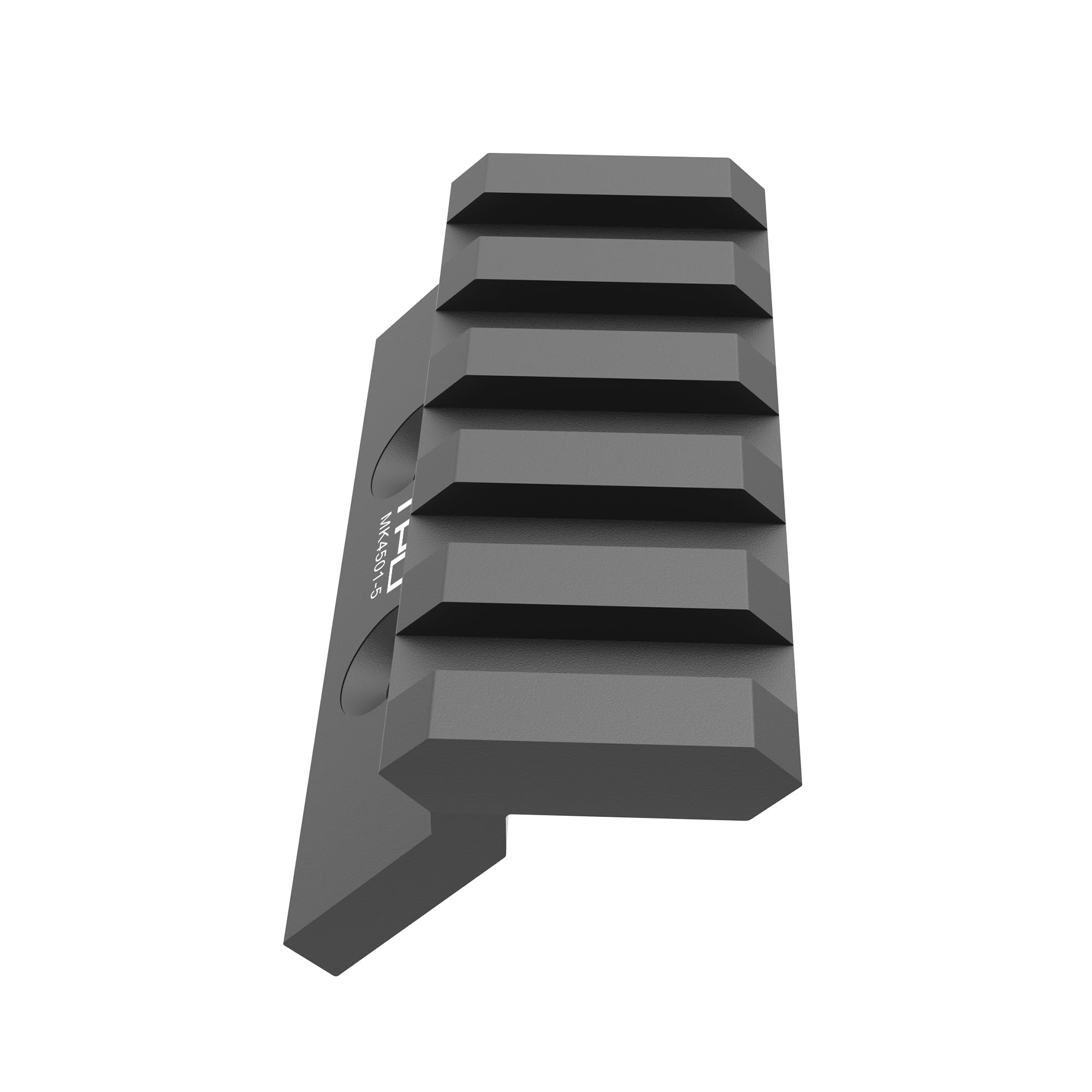 TPO offset rail mount installed on M-LOK for flashlight attachment