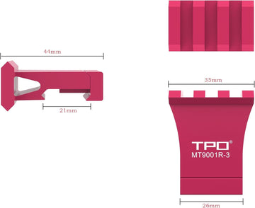 TPO offset rail mount crafted from durable aluminum for reliable field performance.