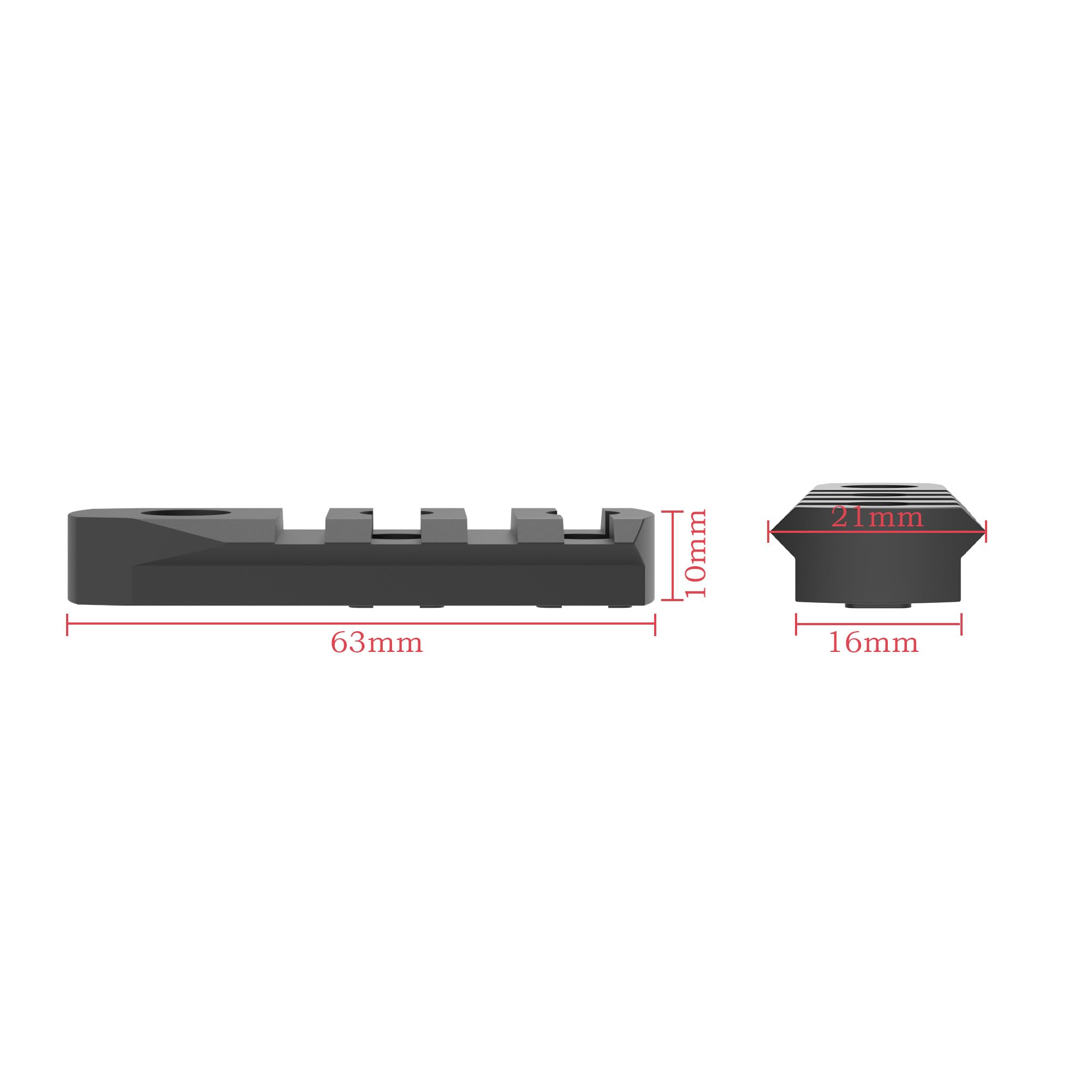 TPO CNC-machined aluminum rail delivers lightweight durability.
