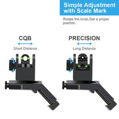 TPO quick-transition rear sight supports rapid sight picture changes.