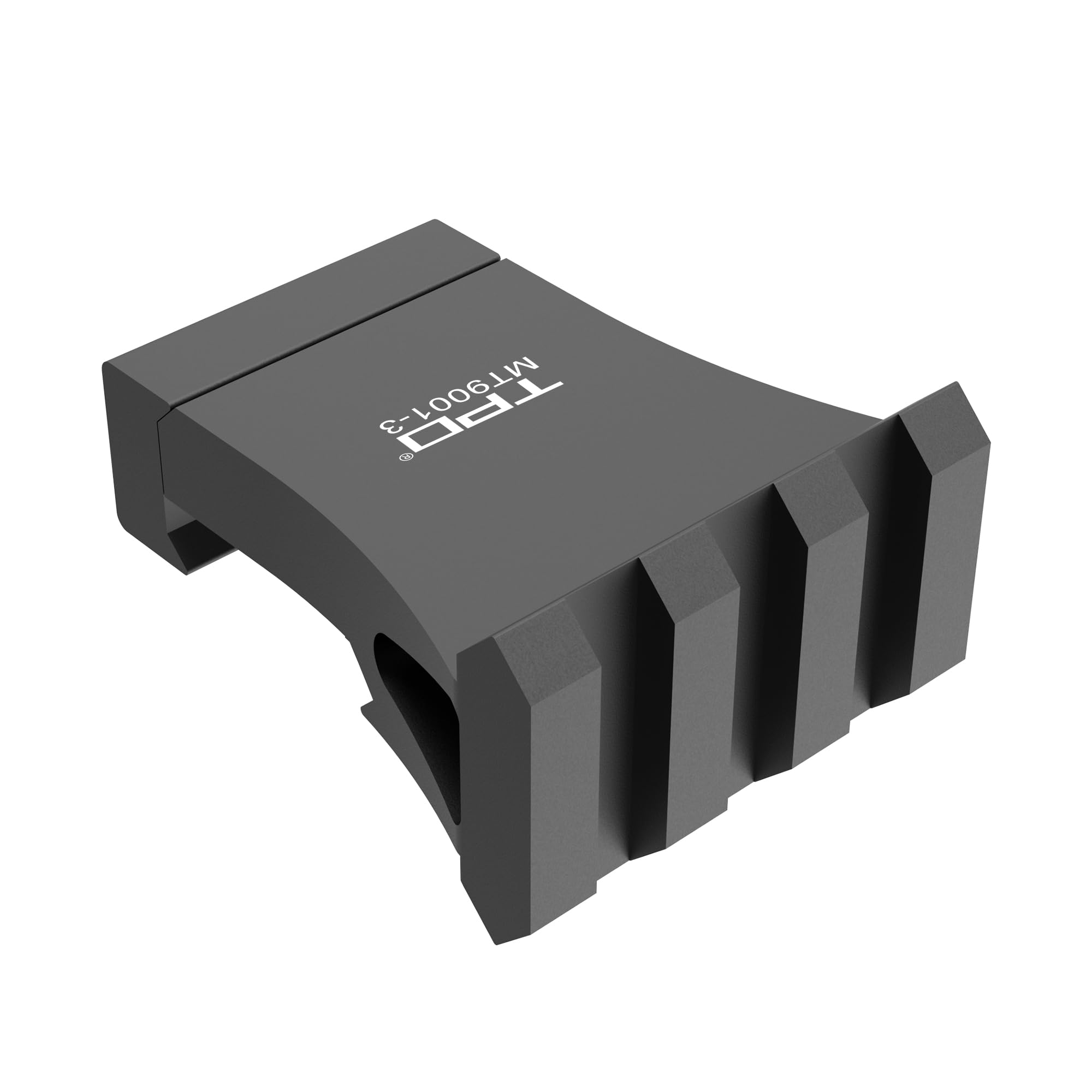 TPO 3-slot offset mount fits standard picatinny rails for versatile accessory pairing