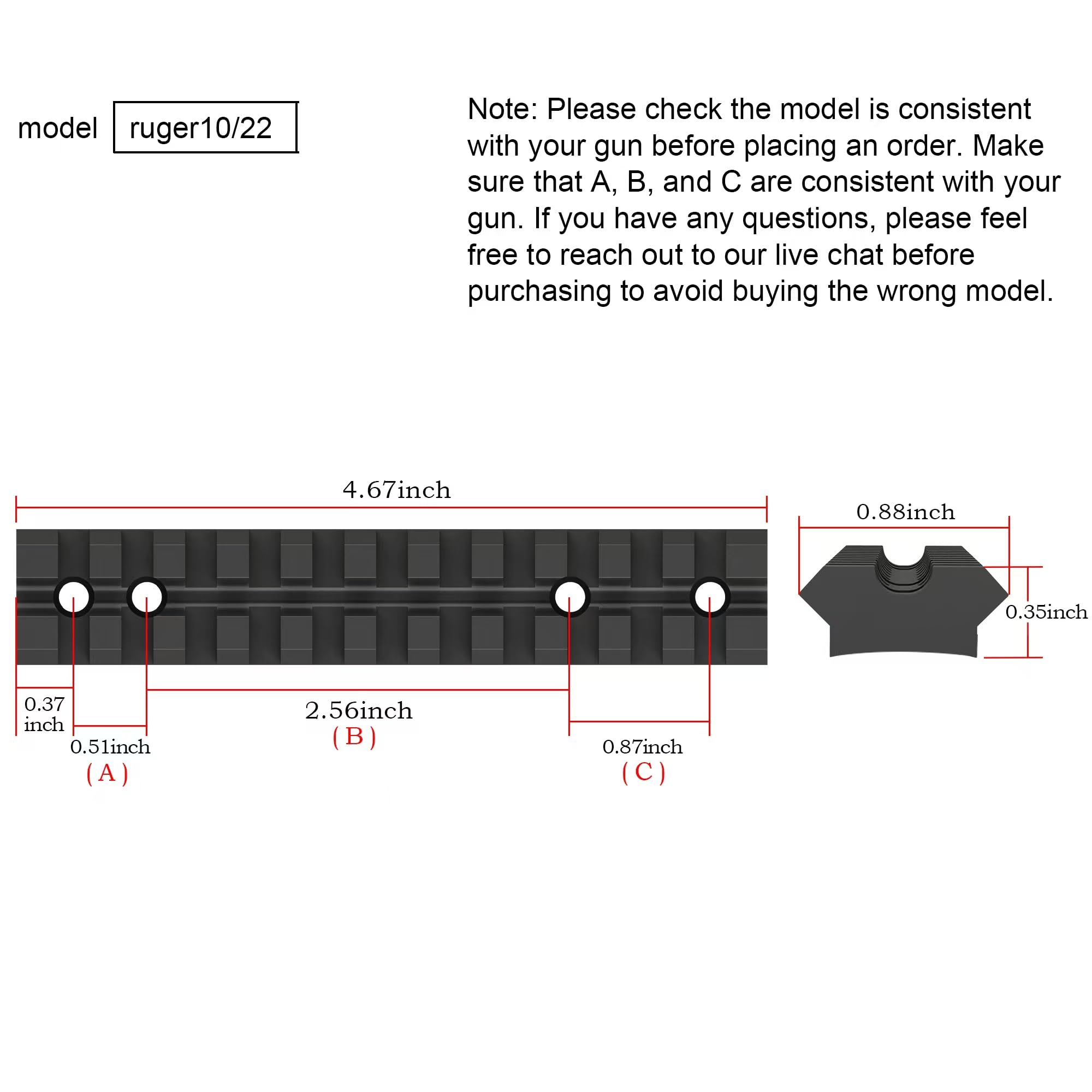 TPO Ruger 10/22 rail mount attached on rifle for quick, secure accessory swapping.