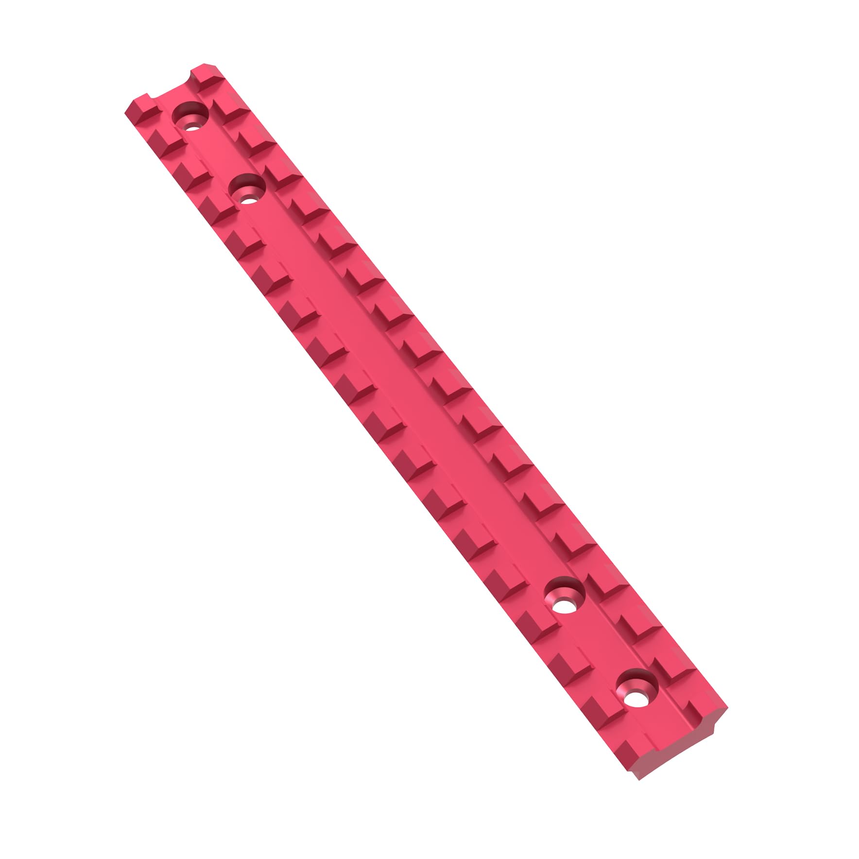 TPO Savage Axis red rail mount closeup, precise threading for secure attachment.
