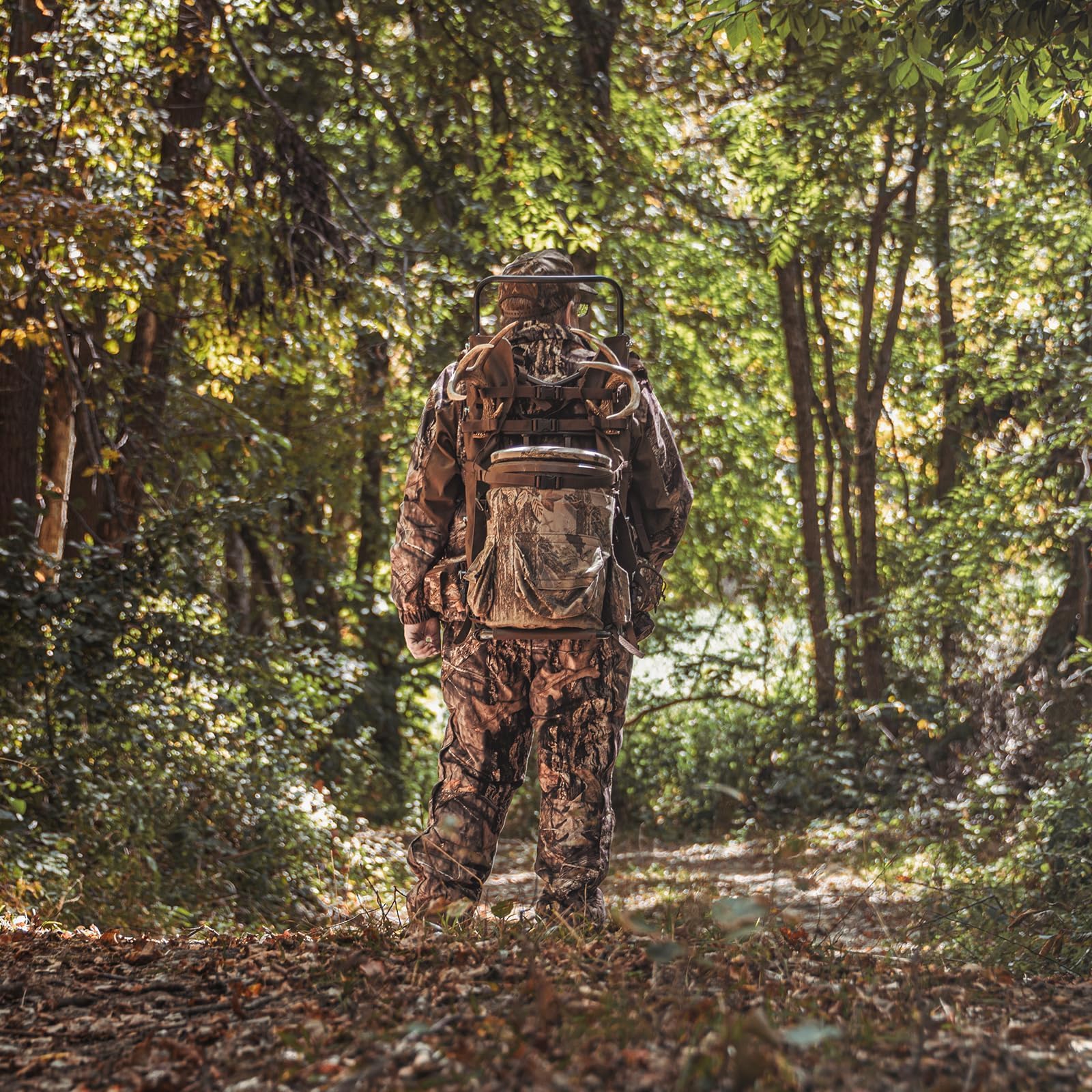 TR aluminum external frame backpack hunting and camping versatility in rugged terrain.
