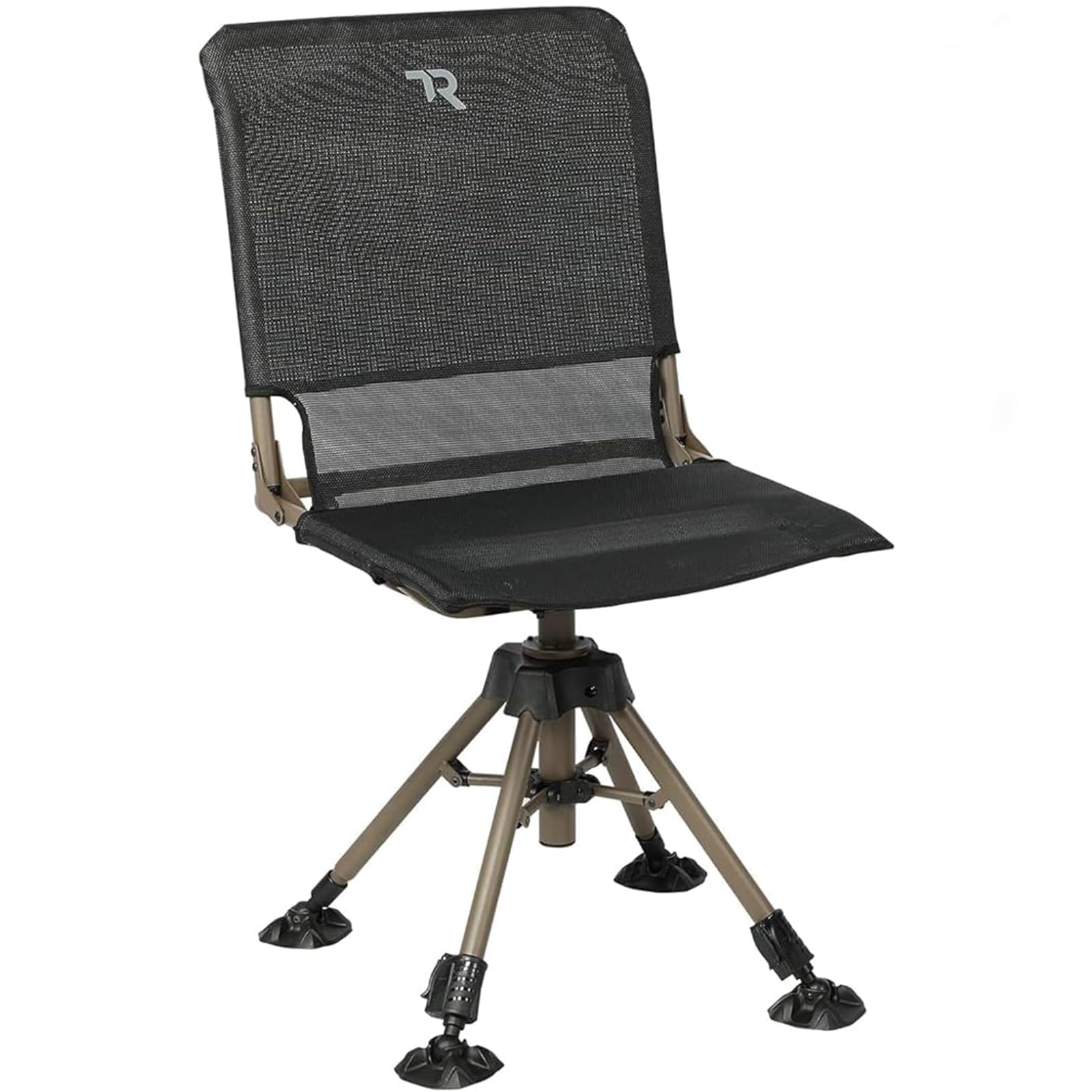 TR Hunting Chair 360 swivel demonstrates silent operation for precise blind aiming.