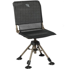 TR Hunting Chair 360 swivel demonstrates silent operation for precise blind aiming.