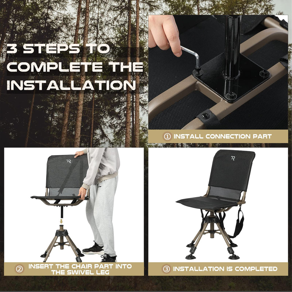 TR Hunting Chair powder-coated steel highlights durable, rugged build.
