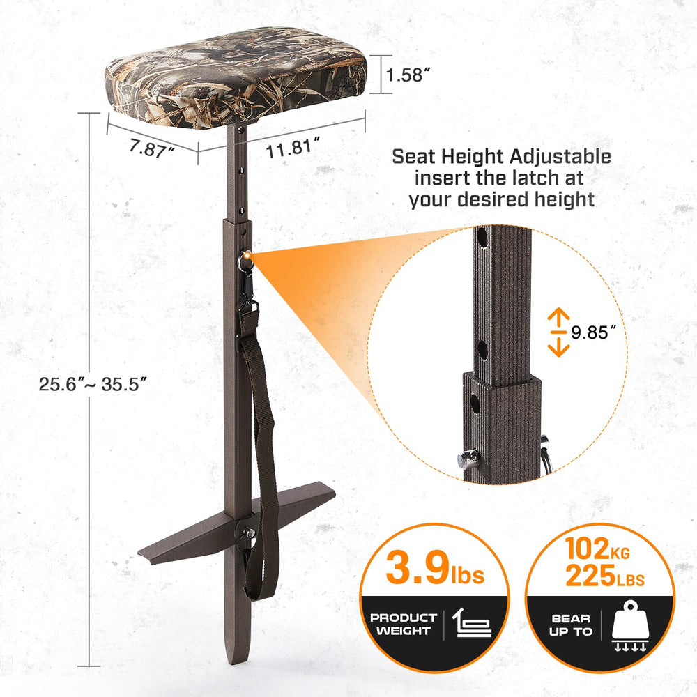 TR Mud Seat aluminum frame delivers sturdy support up to 225 pounds