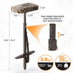 TR Mud Seat aluminum frame delivers sturdy support up to 225 pounds
