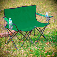 Trademark Innovations double camp chair in easy setup for outdoor events.