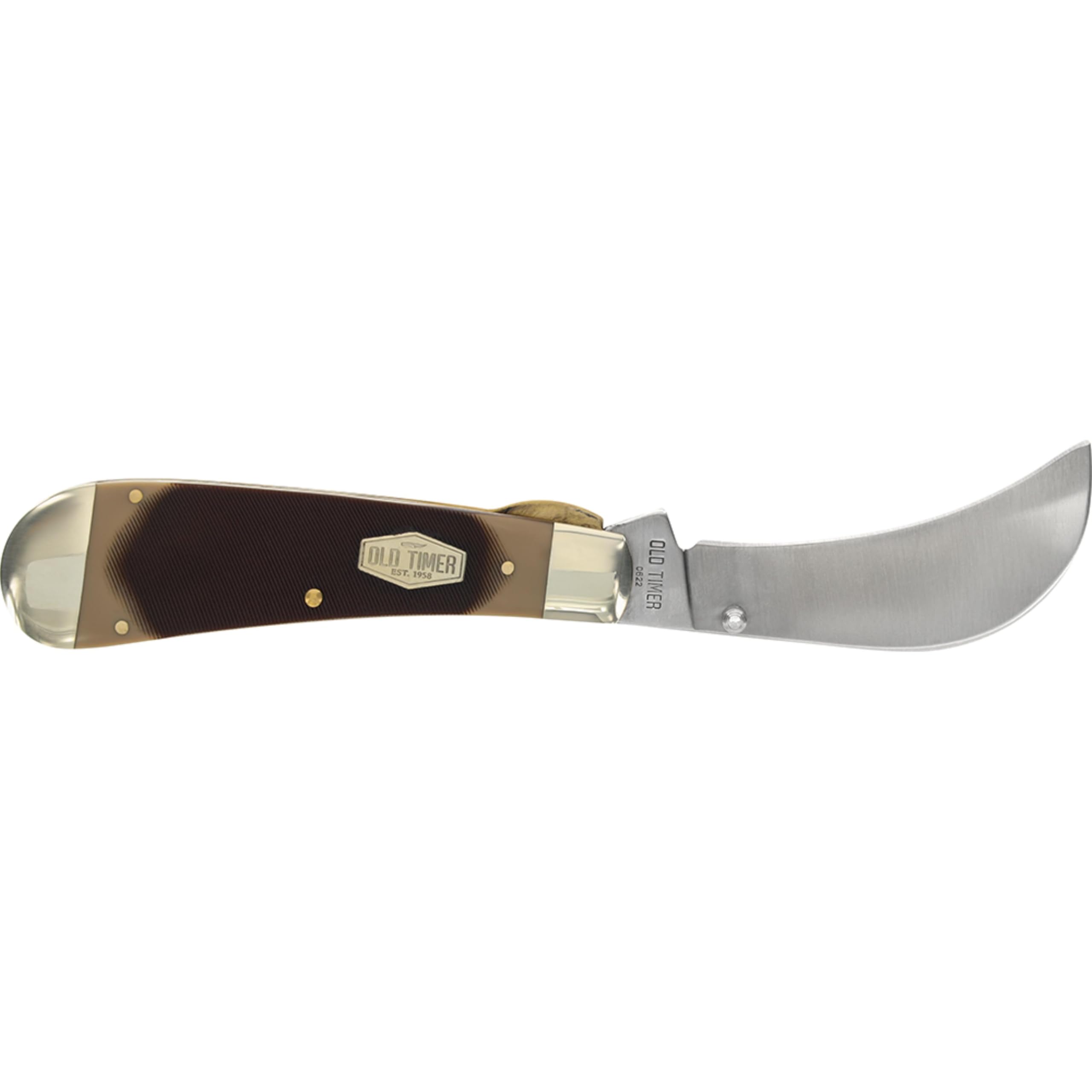 Traditional folding pocket knife with 3 inch pruner blade