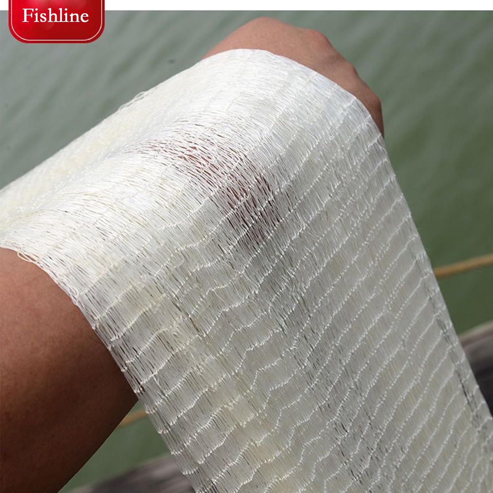 Sinking cast net showing heavy bottom seal to prevent bait leakage