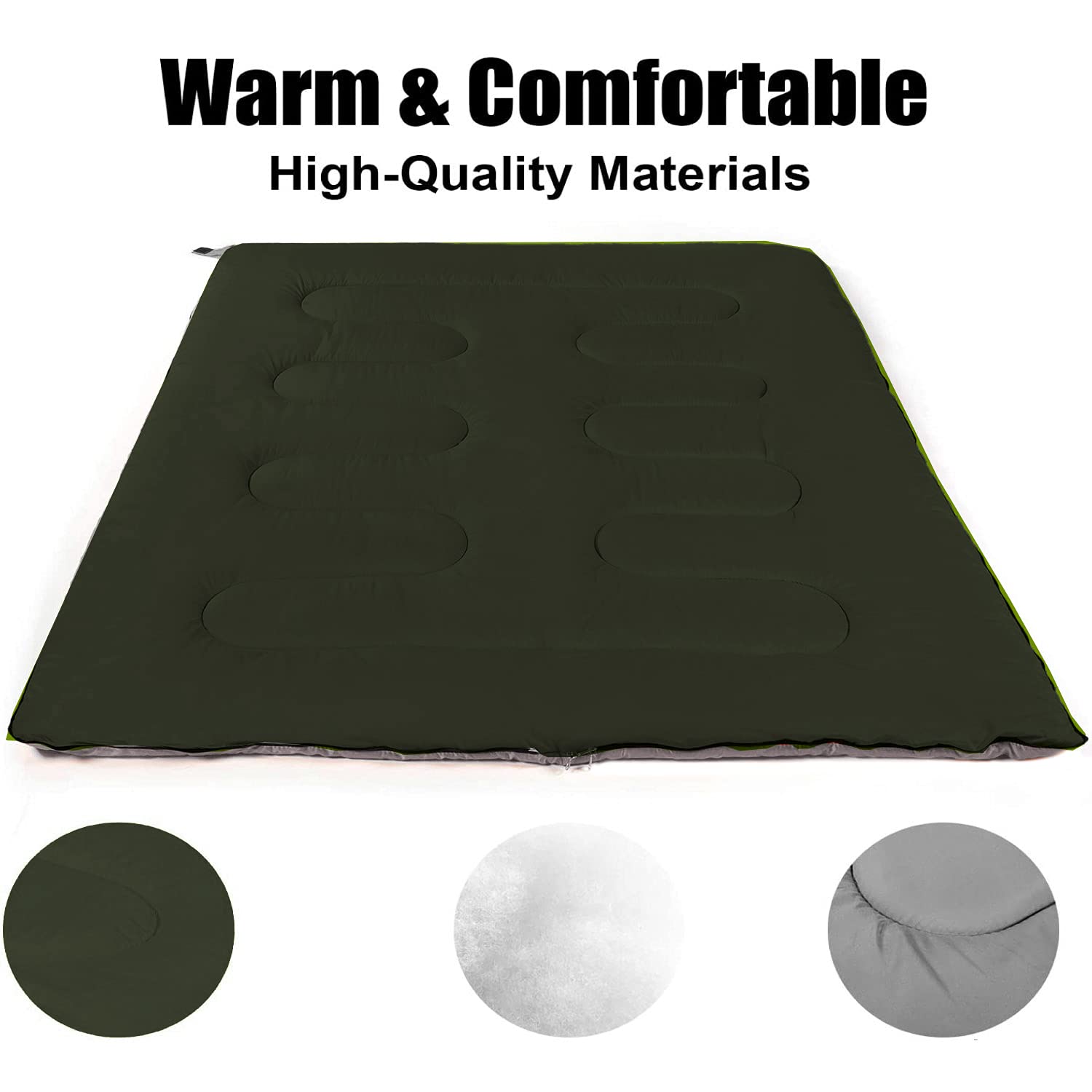 Trail maker Envelope sleeping bag durable rip-resistant poly fabric