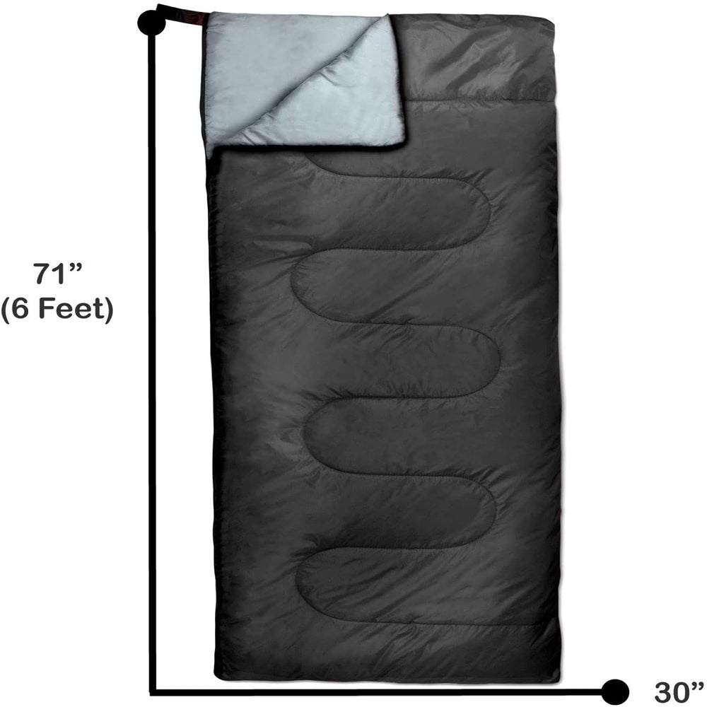 Trail maker Envelope sleeping bag windproof zipper closeup for all-season use