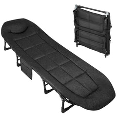 TrailBlaze 75inch camping cot cushion shows plush comfort for outdoor nights