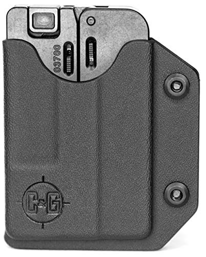 Trailblazer LifeCard holster belt clip in black for quick attachment.