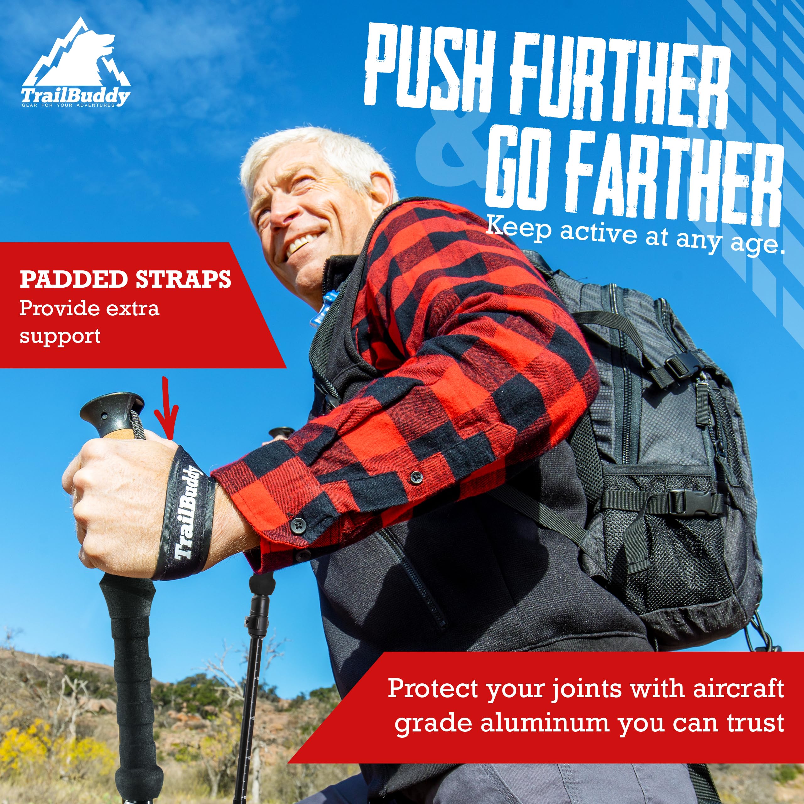 TrailBuddy All-terrain basket set stabilizes poles across surfaces