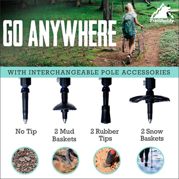 TrailBuddy aluminum 7075 body highlights lightweight strength.