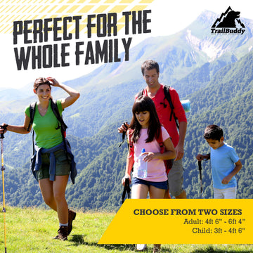 TrailBuddy aqua color poles in junior size for kids.