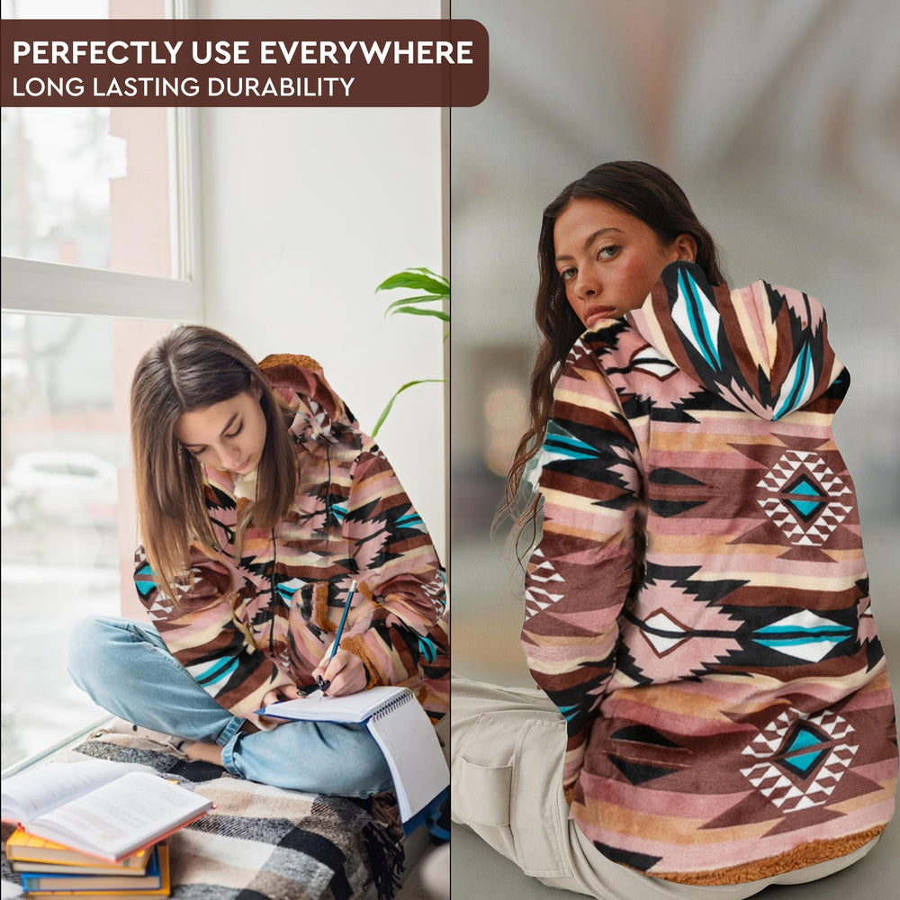 TrailCrest Plush Sherpa jacket features adjustable drawstrings for a secure, cozy fit