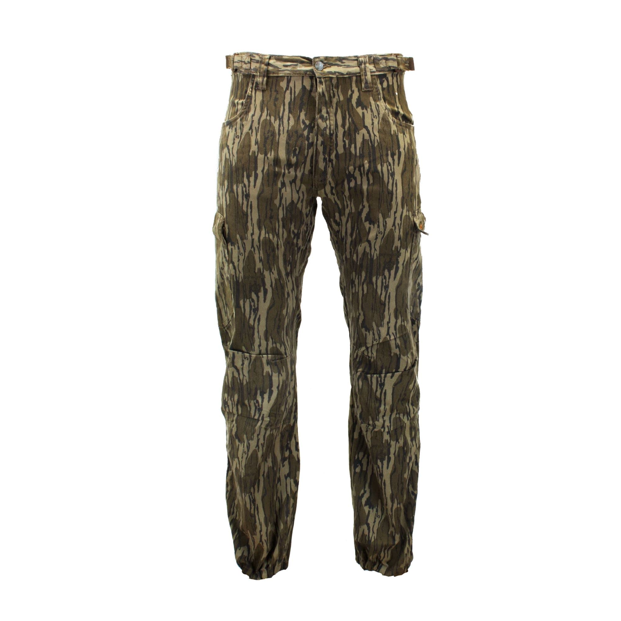 TrailCrest Bottomland fabric closeup showing heavy peached cotton brushed twill for durability