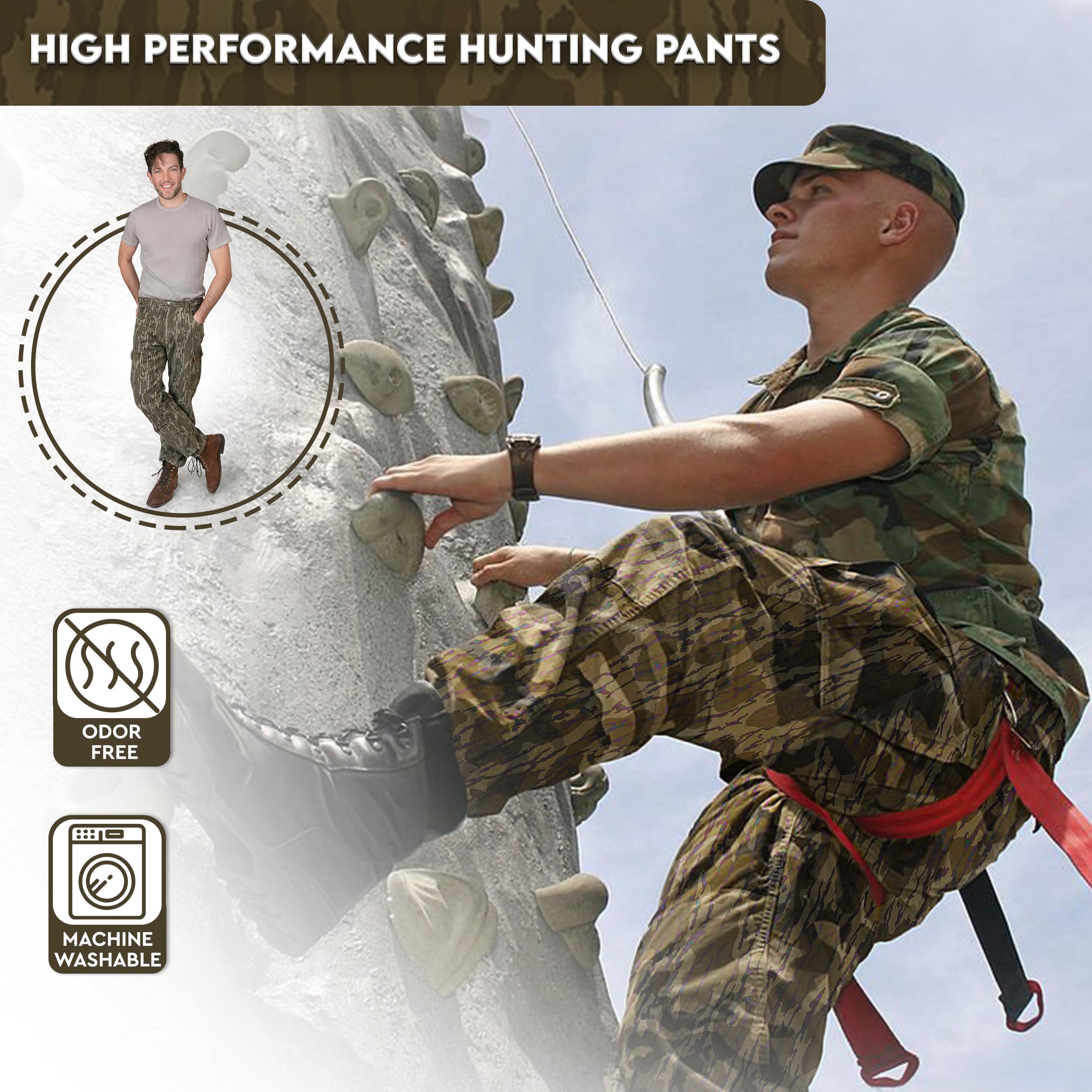 TrailCrest camo pattern closeup Bottomland highlights Mossy Oak concealment for versatile terrain
