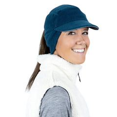 TrailHeads hat with anti-glare brim minimizes sun glare during sunny runs.