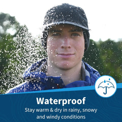 TrailHeads hat with flip-down ear warmers demonstrates versatile warmth during chilly hikes.
