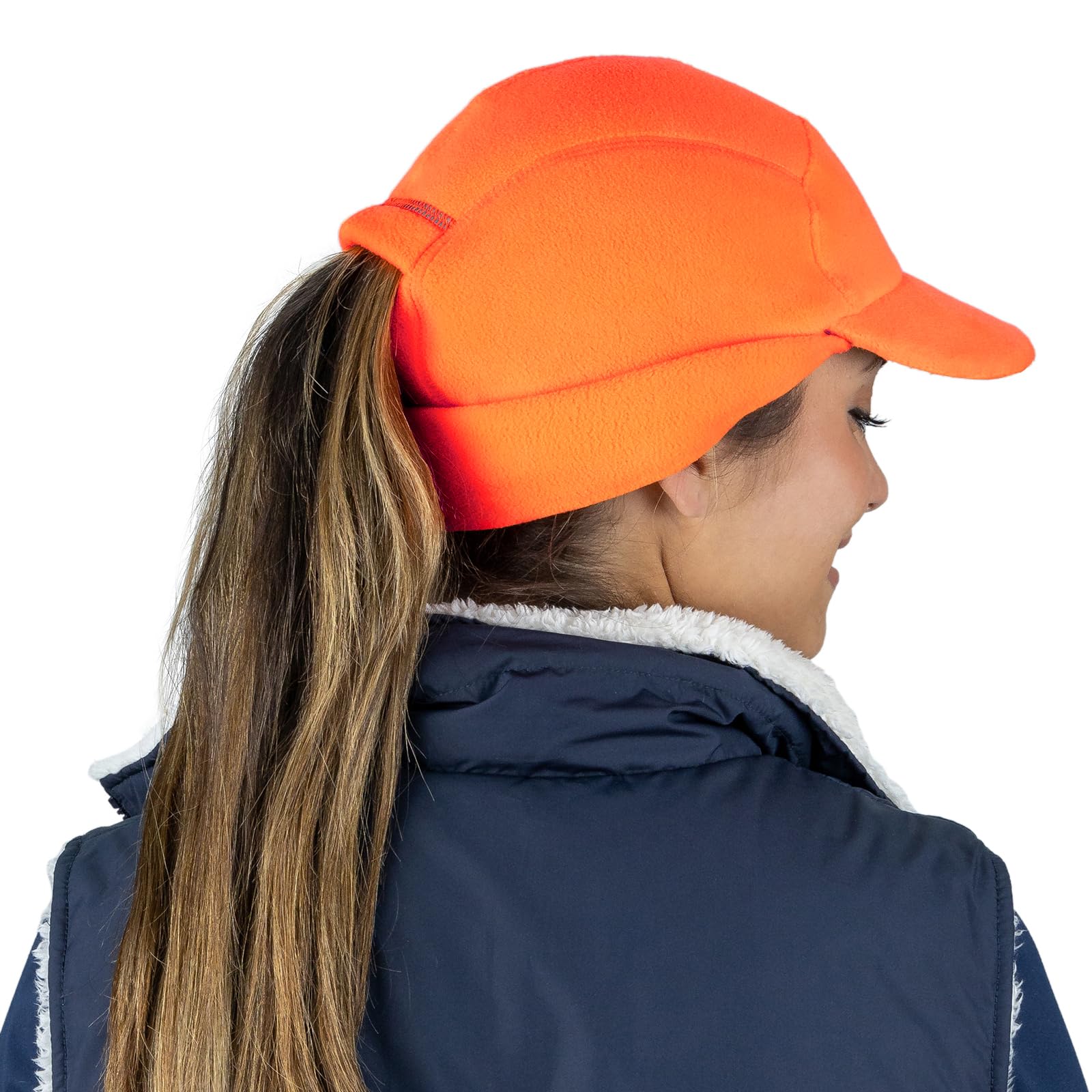 TrailHeads reflective accents improve outdoor visibility during winter exercise.