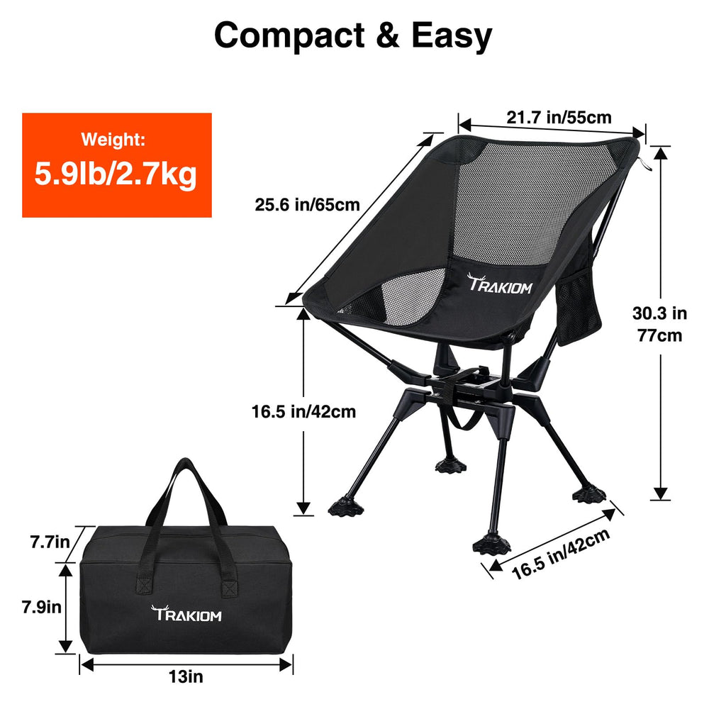 Trakiom anti sinking feet provide stable beach and grass seating