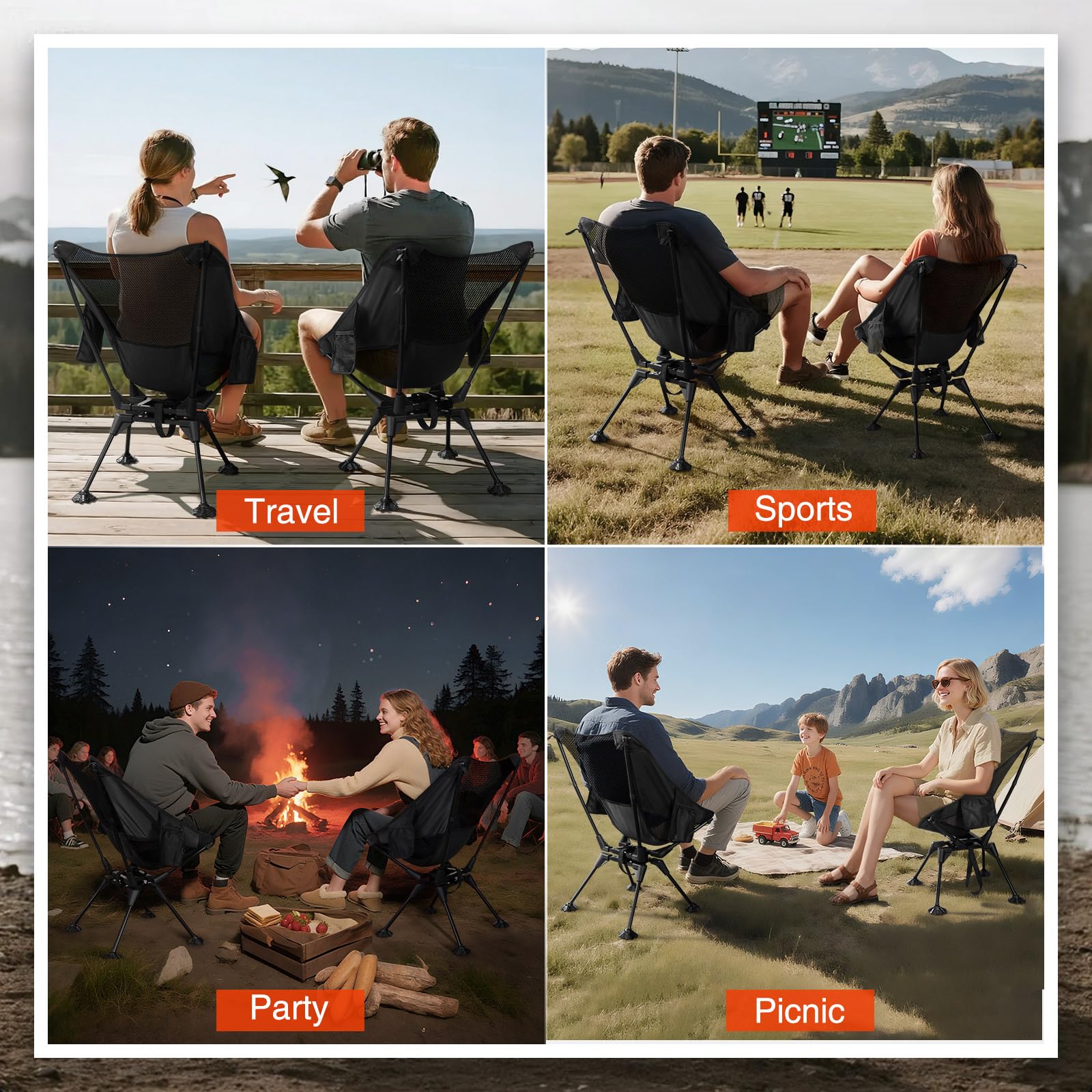 Trakiom portable chair ideal for beach days and concerts