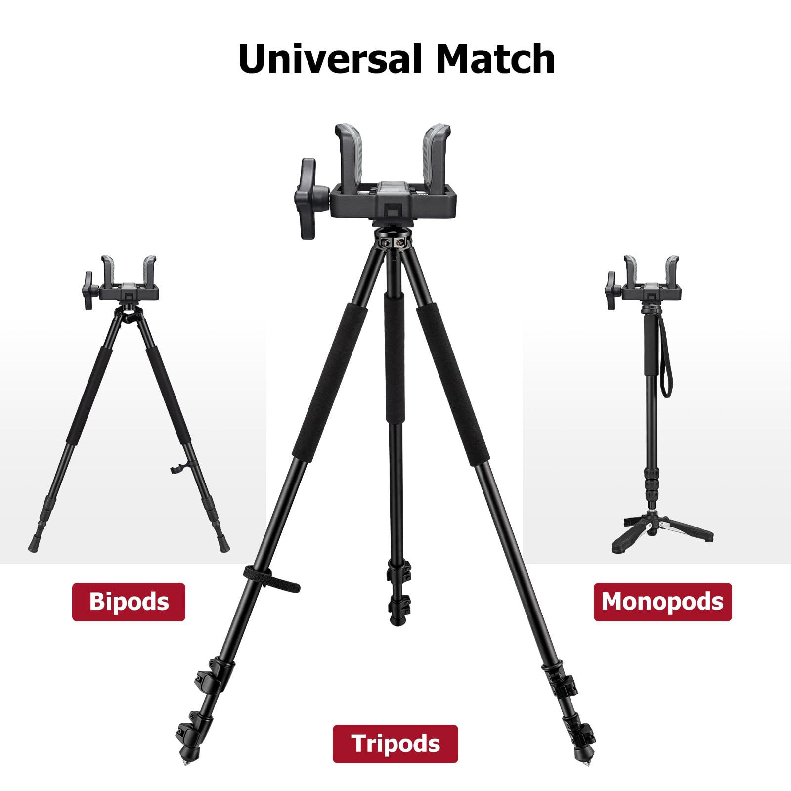 Trakiom Clamp Rest Head adjustable clamp width adapts to different terrains and gear.