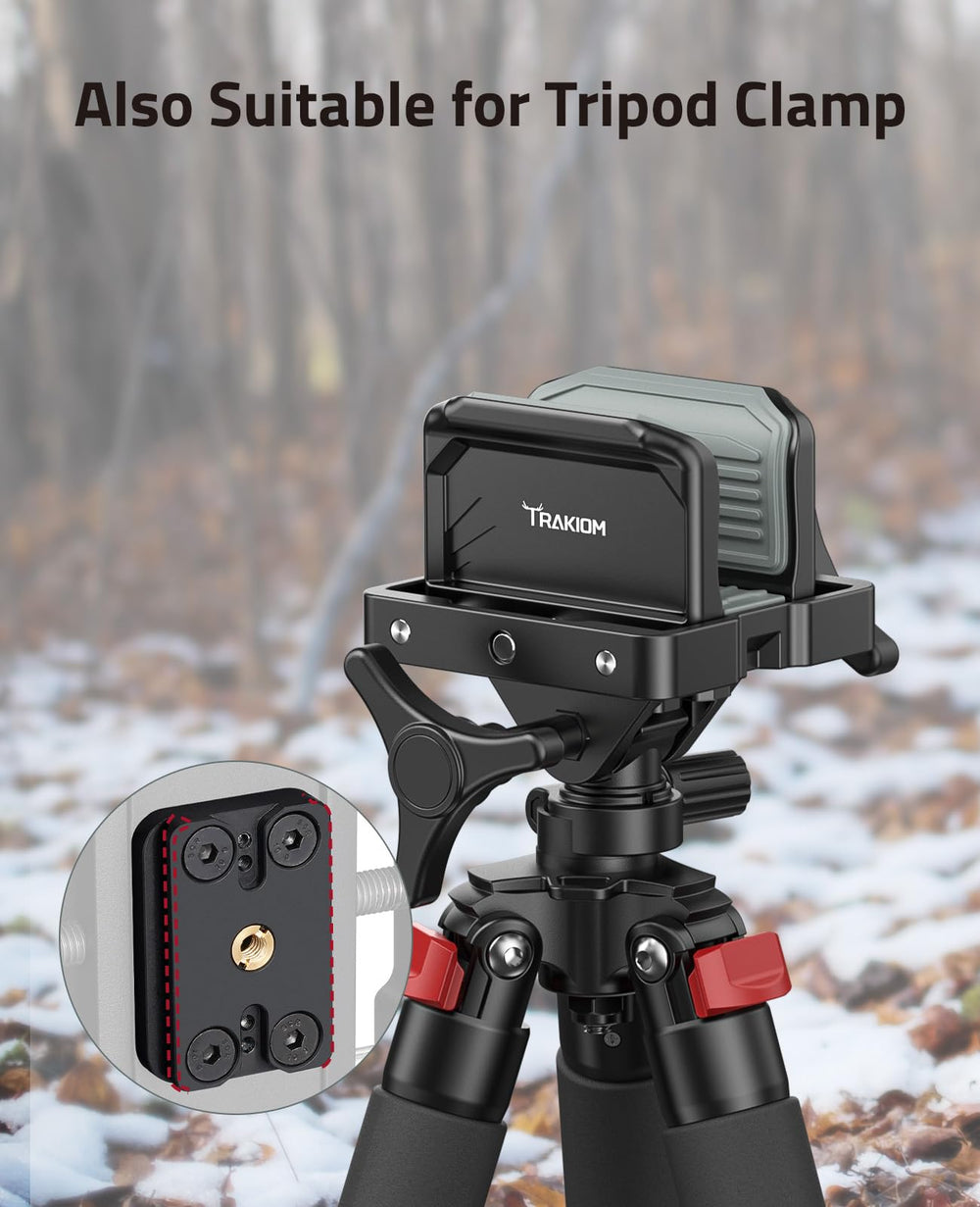 Trakiom Clamp Rest Head dial mechanism for fast, precise setup.