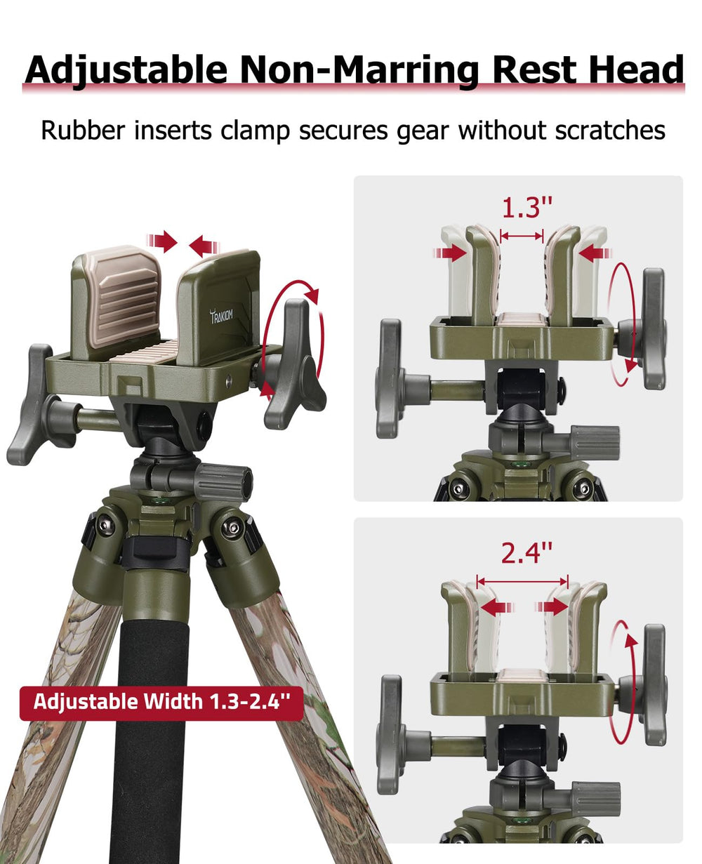 Trakiom clamping tripod rest 360-degree rotation and tilt for flexible framing on location