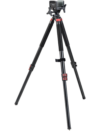 Trakiom clamping tripod rest with rugged aluminum frame for stable field use.